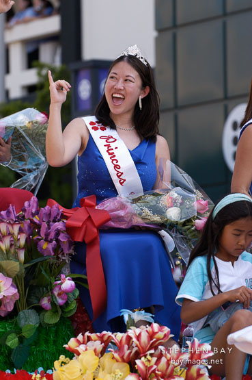 Japanese princess. Cherry blossom festival grand parade. Japantown, San Francisco, California, USA.