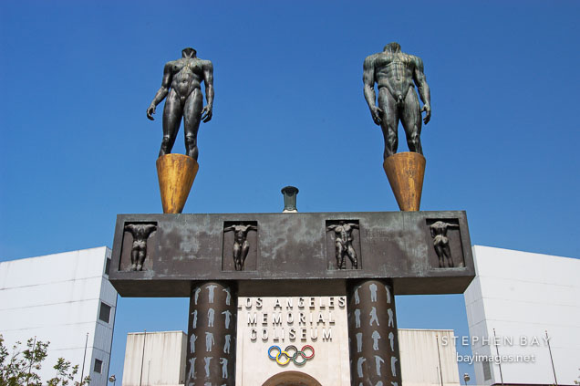Olympic Gateway by Robert Graham. Exposition park, Los Angeles Memorial Colliseum, Los Angeles, California, USA.