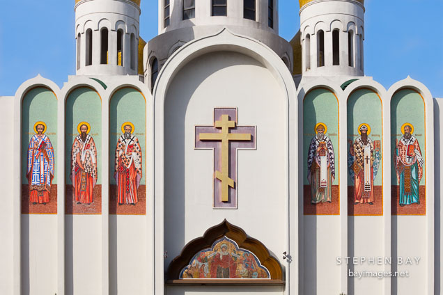 Facade of the Russian orthodox church. San Francisco, California.