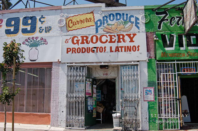 Stores in Watts. Los Angeles, California, USA.
