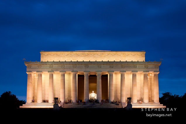Lincoln memorial at night. Washington, D.C.