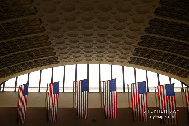 American flags at Union Station, Washington, D.C.