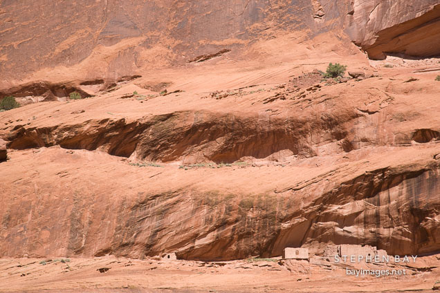 Junction Ruin has ten rooms and a kiva. Canyon de Chelly NM, Arizona.