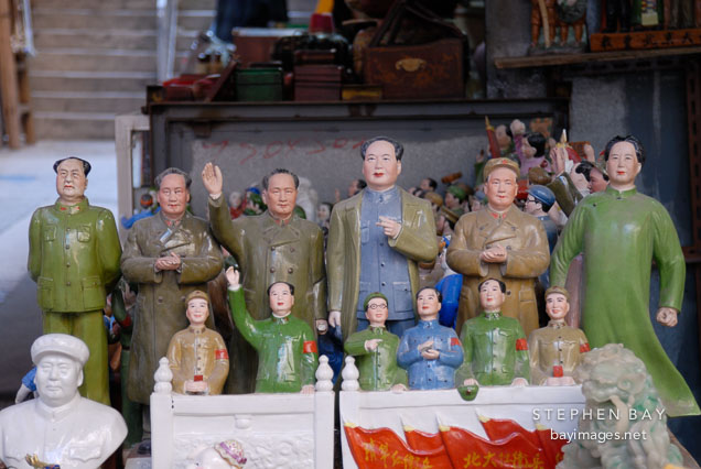 Figurines of Mao Zedong. Cat street, Hong Kong, China.