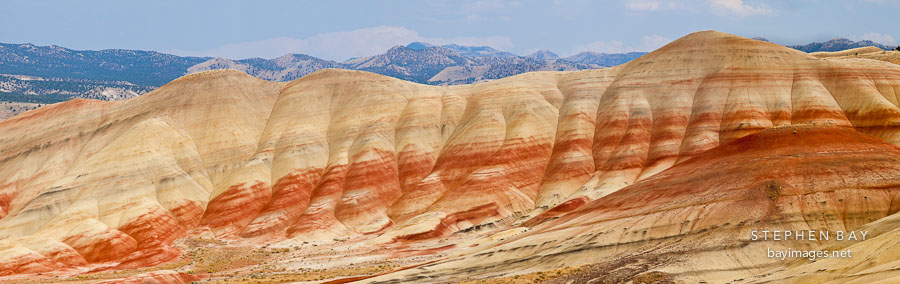 Painted hills panorama. John Day Fossil Beds, Oregon.