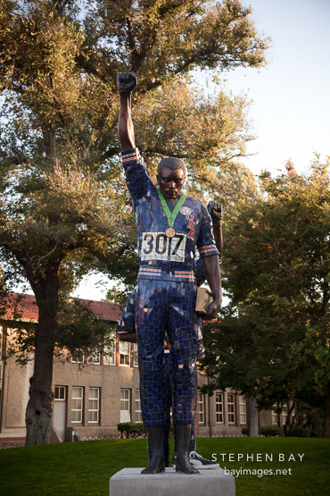 Statue of Tommie Smith at San Jose State University.