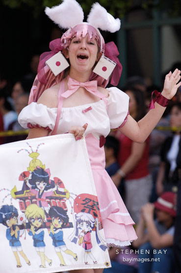 Anime costumes. Cherry blossom festival grand parade. Japantown, San Francisco, California, USA.