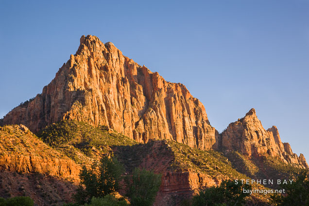Sunset on the Watchman. Zion NP, Utah.