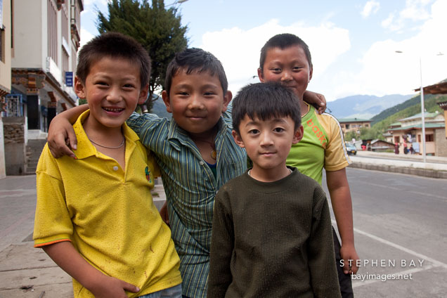 Boys in Thimphu, Bhutan.