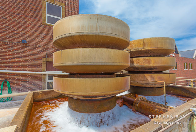 Aerators help remove dissolved gases and iron during water treatment.
