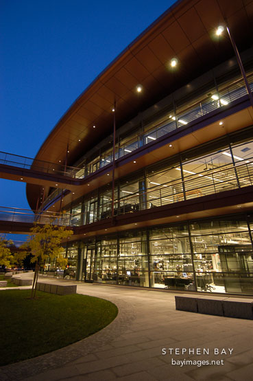Clark Center at night. Stanford University. Stanford, California, USA.