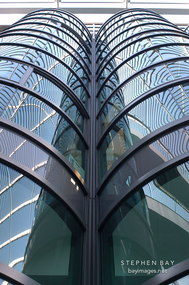 Glass windows. Center for clinical sciences research (CCSR), Stanford University.