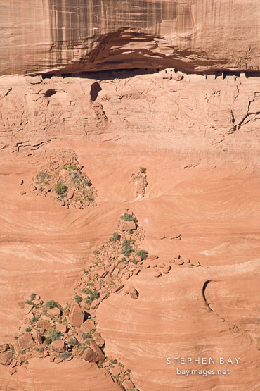 Ruins seen from Face Rock Overlook. Canyon de Chelly NM, Arizona.