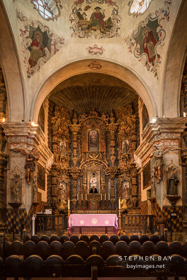 Interior of the Mission San Xavier Del Bac, Tucson Arizona.