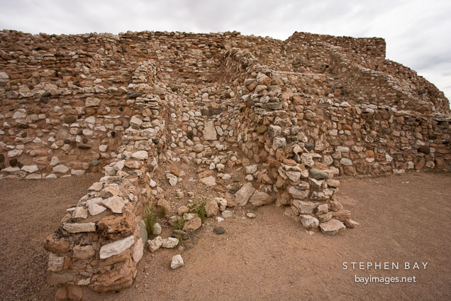 Tuzigoot is the remnant of a Sinagua village. Tuzigoot National Monument, Arizona, USA.
