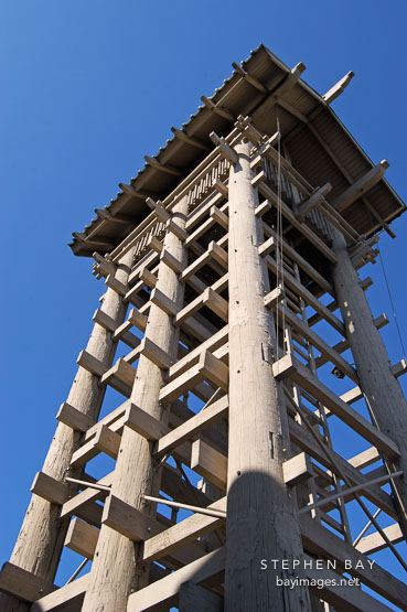 Yagura tower. Japantown, Los Angeles, California, USA.