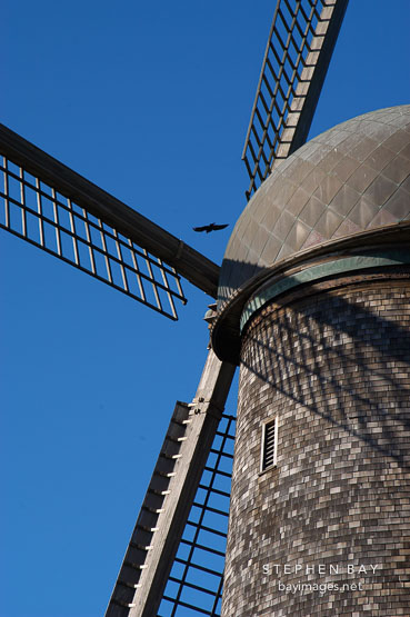 Close-up of the Dutch Windmill. Golden Gate Park, San Francisco, California, USA.
