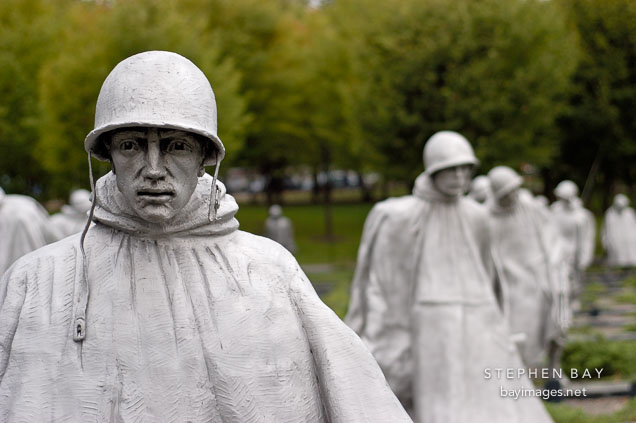 Korean War Veterans Memorial. Washington, D.C., USA.