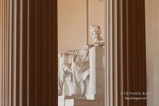 Abraham Lincoln sculpture. Lincoln Memorial, Washington, D.C.