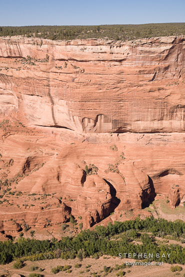 Canyon view from Face Rock Overlook. Canyon de Chelly NM, Arizona.