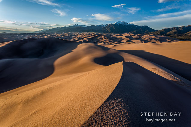 Dunes in the late afternoon. Great Sand Dunes NP, Colorado.
