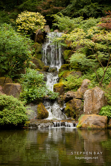 Heavenly Falls. Portland Japanes Garden, Oregon.