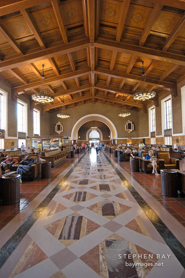 Interior of Union station. Los Angeles, California, USA.