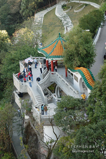 Pagoda at Victoria Peak. Hong Kong, China.