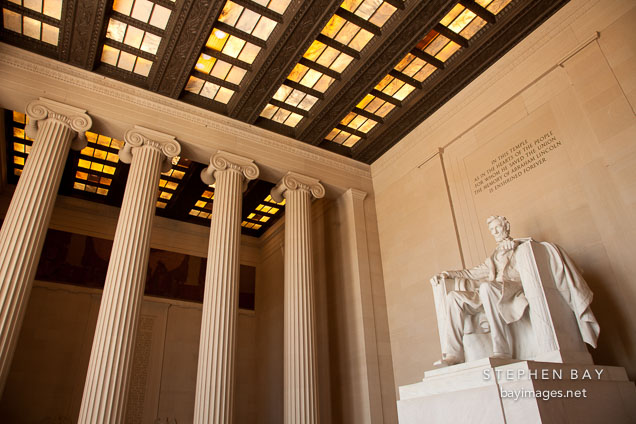 Central hall of the Lincoln Memorial. Washington, D.C.