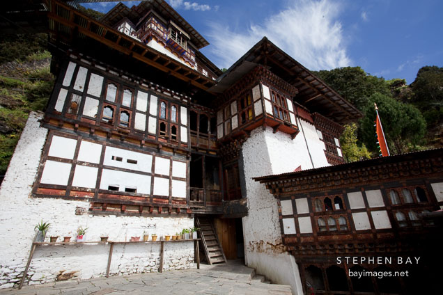 Cheri monastery buildings. Thimphu valley, Bhutan.
