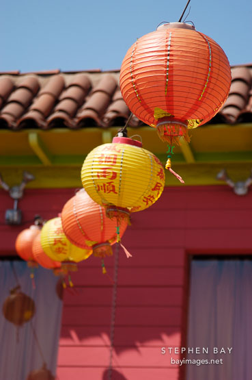 Lanterns. Chinatown, Los Angeles, California, USA.