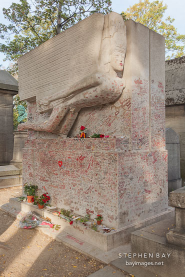 Oscar Wilde's tomb. Pere Lachaise cemetery.