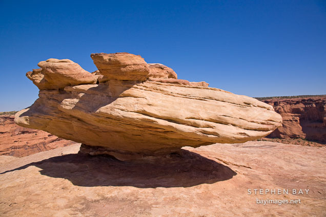 Erosion creates unique rock forms. Canyon de Chelly NM, Arizona.