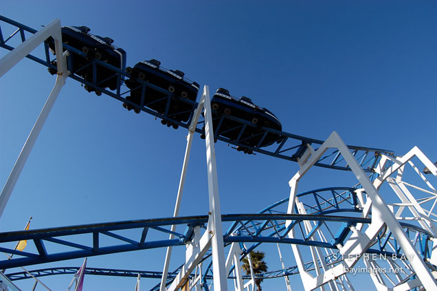 Roller coaster. Santa Cruz, California, USA.