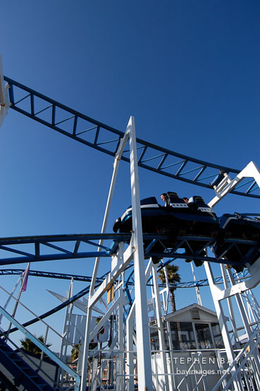 Roller coaster. Santa Cruz, California, USA.