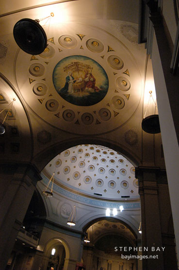 Ceiling of the basilica of the assumption. Baltimore, Maryland, USA.
