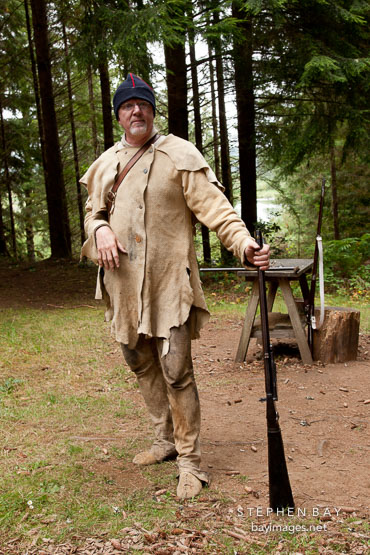 Air rifle used by Lewis and Clark. Fort Clatsop, Oregon.