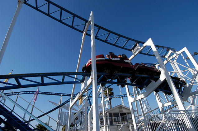 Roller coaster. Santa Cruz, California, USA.