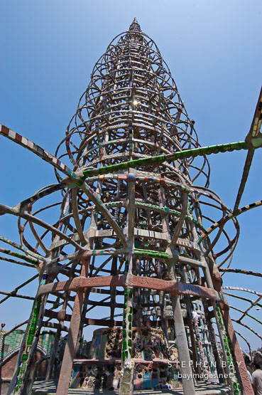 Central tower. Watts Towers, Watts, Los Angeles, California, USA.
