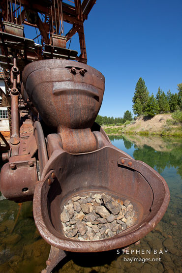 One ton bucket on the Sumpter Valley Dredge.