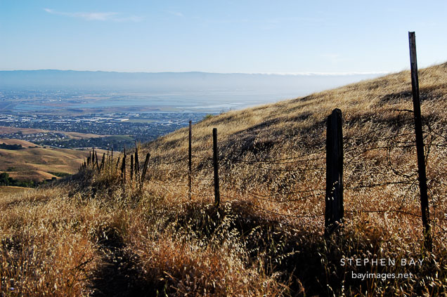Fence. Mission Peak, Fremont, California, USA.