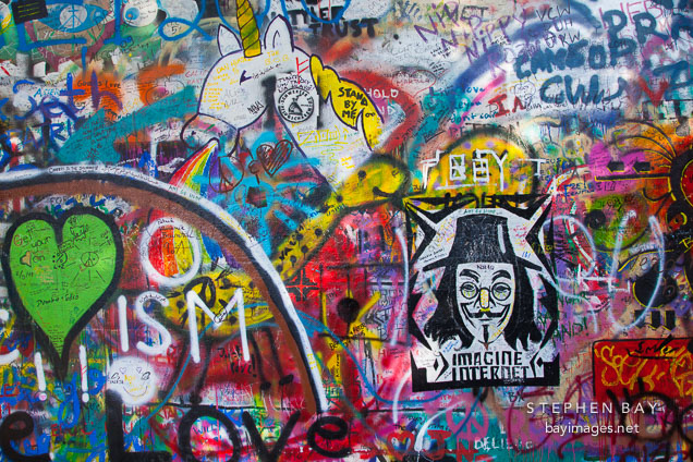 Lennon Wall. Prague, Czech Republic.