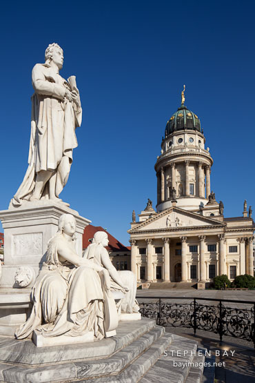 Statue of poet poet Friedrich Schiller. Berlin, Germany.