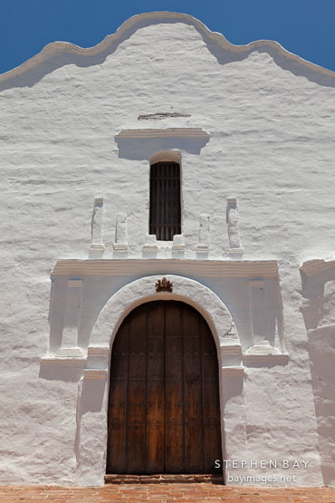 Front door of Mission San Diego.