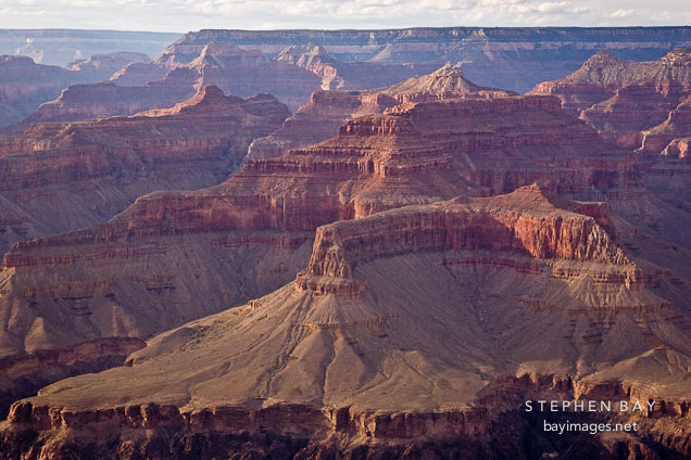 Looking westward in the Grand Canyon from the South Rim. Grand Canyon NP, Arizona.