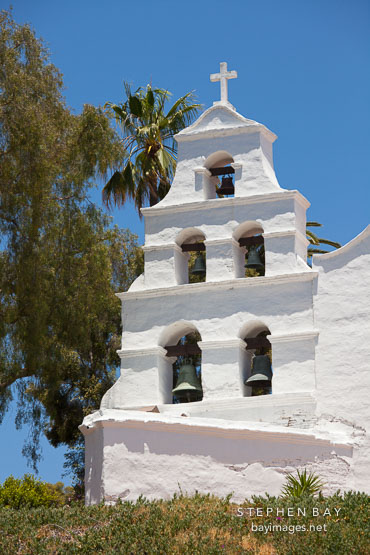 Campanile at Mission San Diego de Alcala.