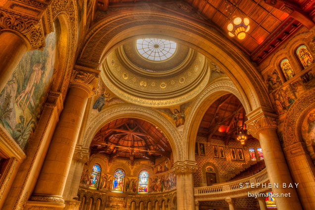 Arches inside the Stanford Memorial Church. Stanford, California.