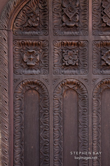 Old wooden door. Filoli gardens, California.