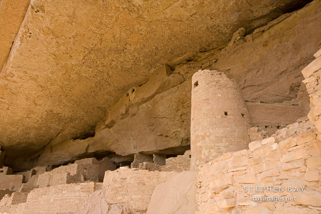 Rounded tower. Cliff Palace. Mesa Verde, Colorado.