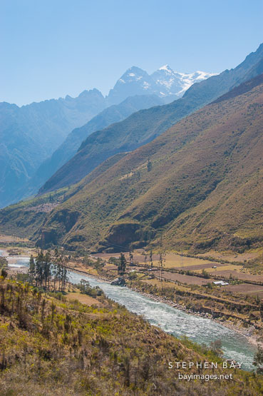 Urubamba river near the start of the Inca trail. Peru.